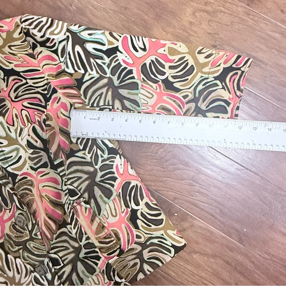 Colorful Leaf Pattern Blazer - Picture 11 of 13